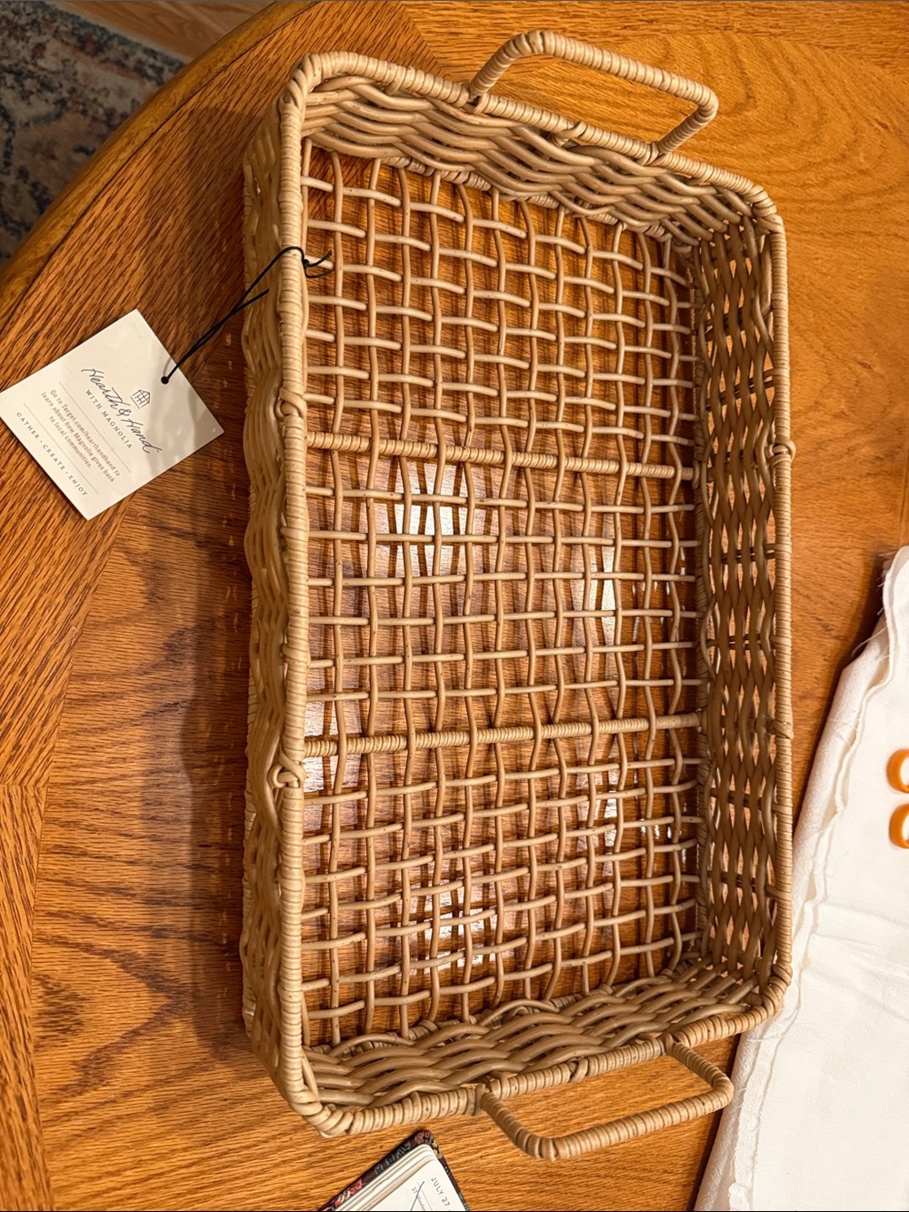 Hearth & hand by magnolia flower herb drying basket NWT